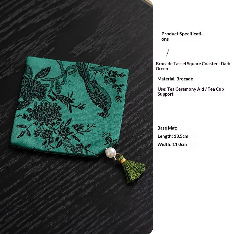 Handmade Chinese Brocade Tea Coaster