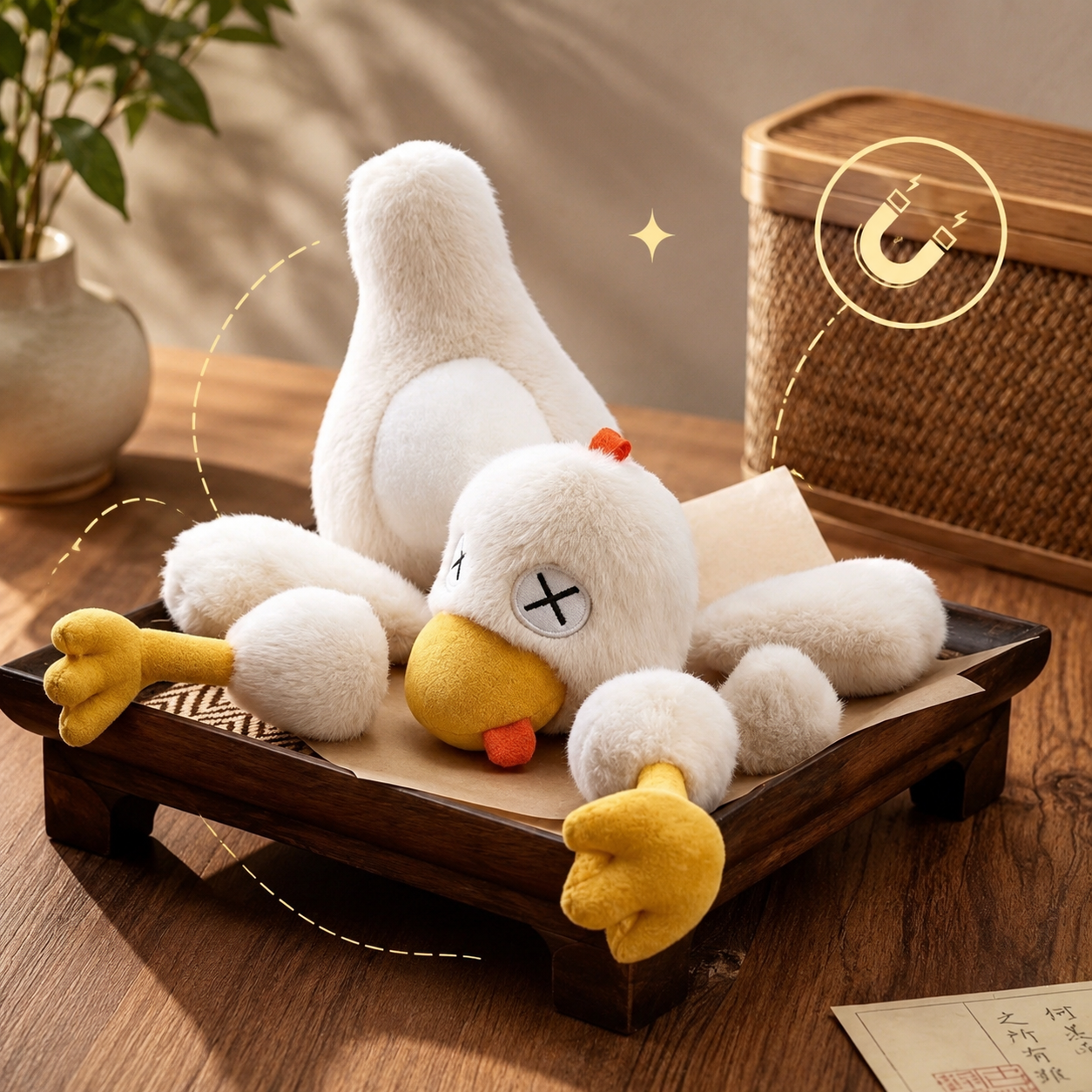 Detachable Magnetic Salty Duck Plush Toy