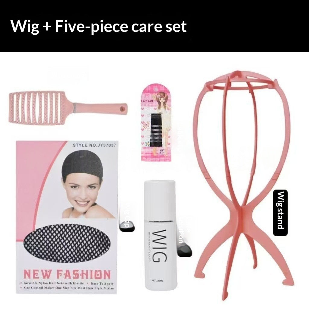 Platinum Wig Womens Long Hair Ombre Black