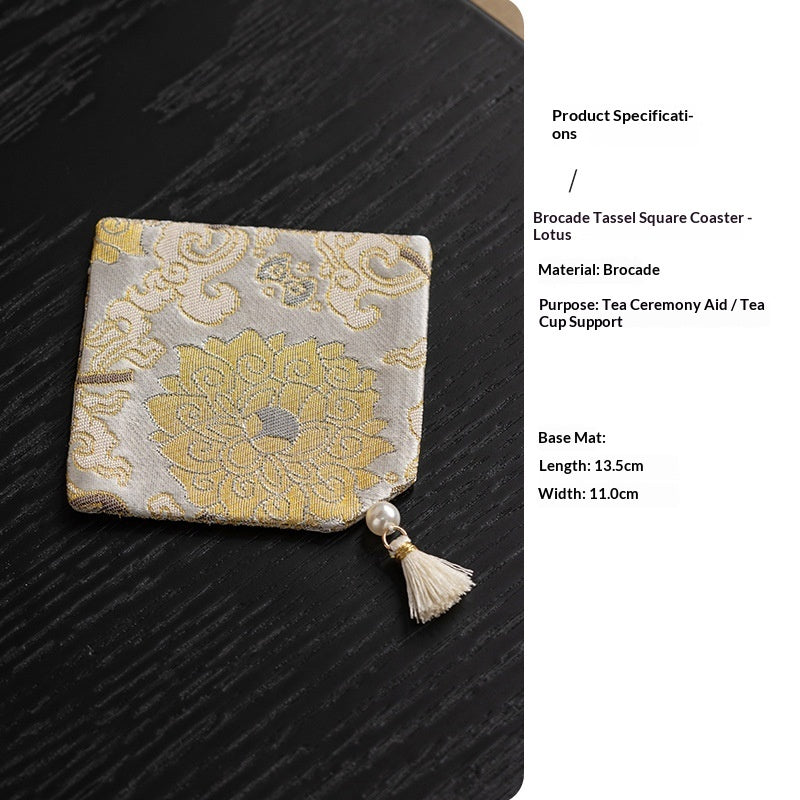 Handmade Chinese Brocade Tea Coaster