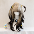 Platinum Wig Womens Long Hair Ombre Black
