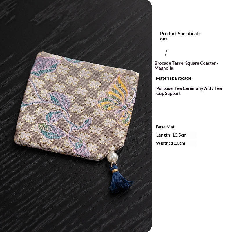 Handmade Chinese Brocade Tea Coaster