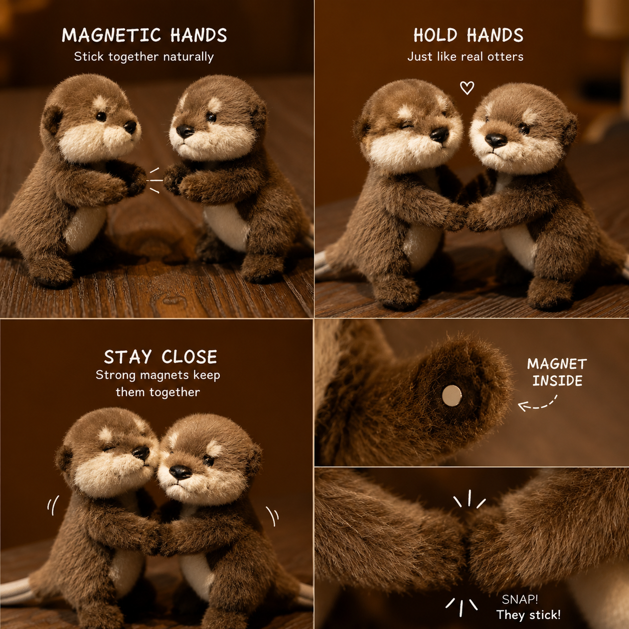 Magnetic Otter Plush Keychain