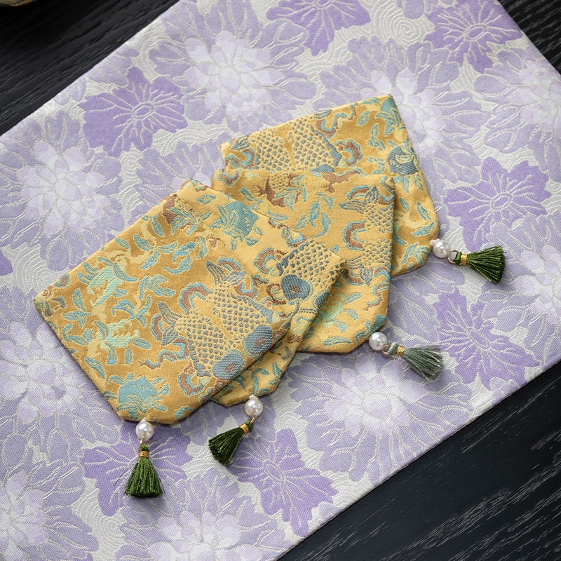 Handmade Chinese Brocade Tea Coaster