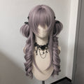 Dollcore Double Bun Long Curly Wig – Pastel Purple Synthetic Lolita Wig