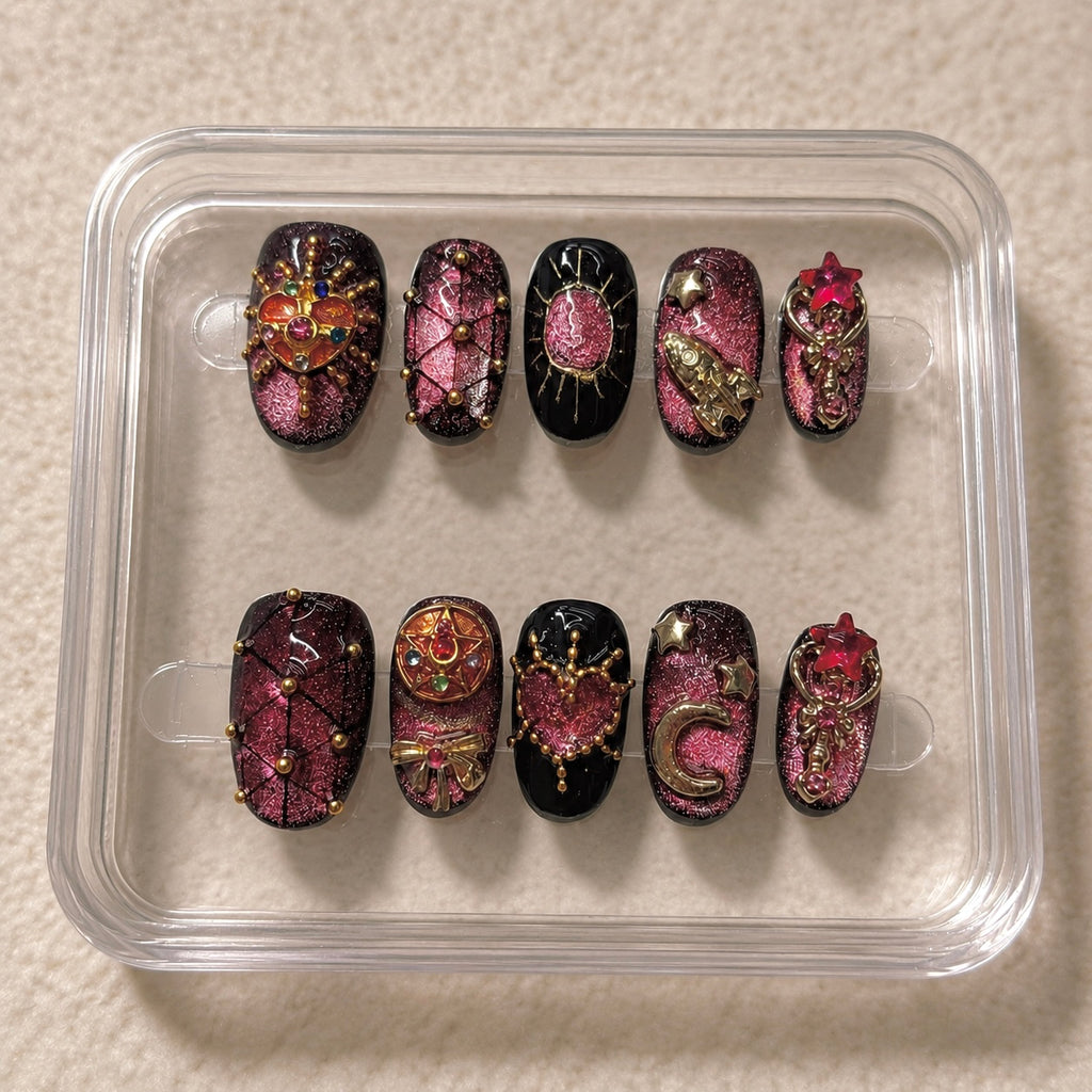 Gothic Rose Stiletto Press-On Nails
