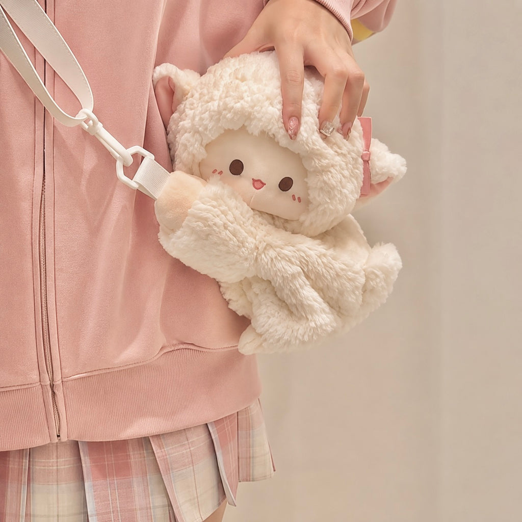 Cute Penguin & Lamb Plush Crossbody Bag