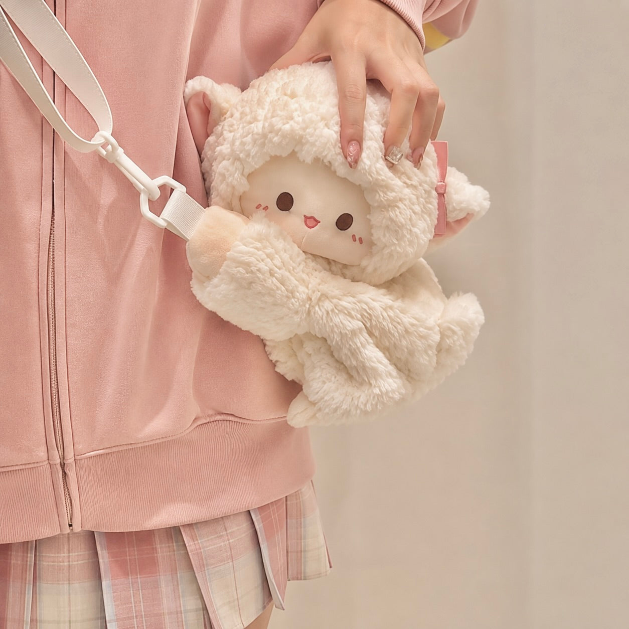 Cute Penguin & Lamb Plush Crossbody Bag