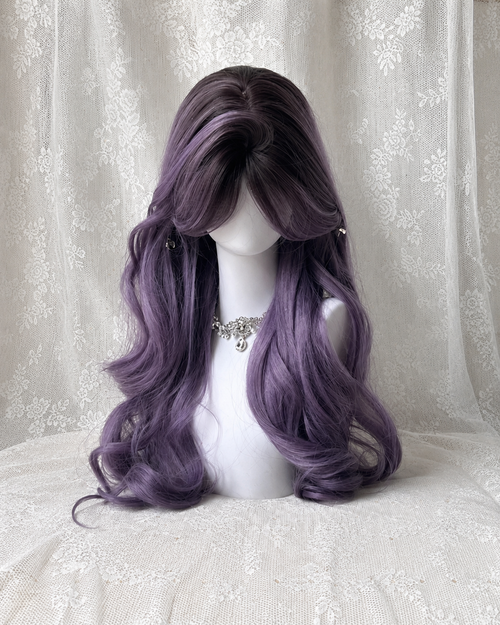 Ash Lavender Ombre Wavy Wig