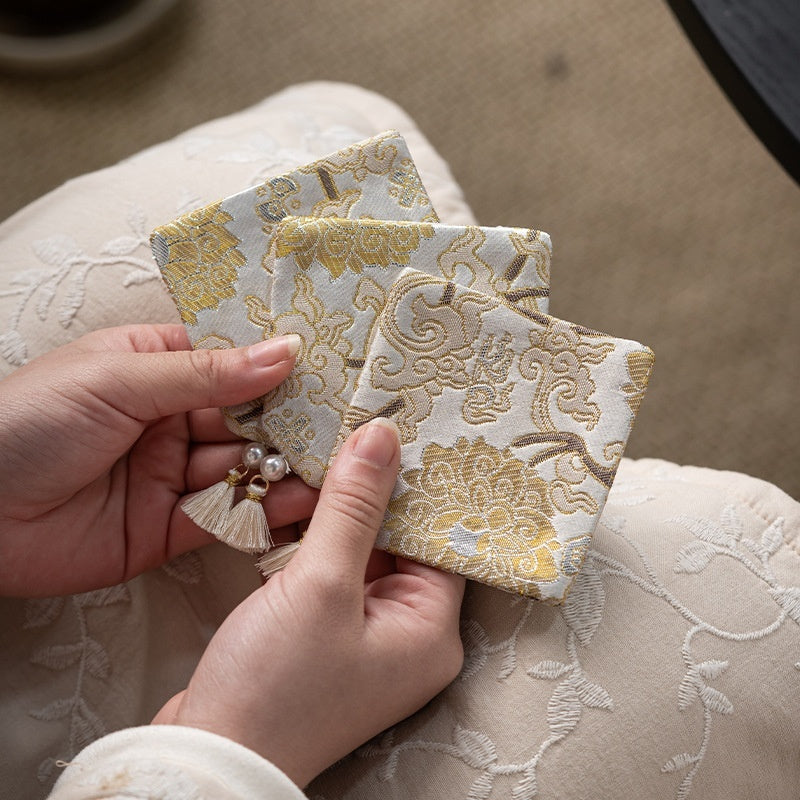 Handmade Chinese Brocade Tea Coaster