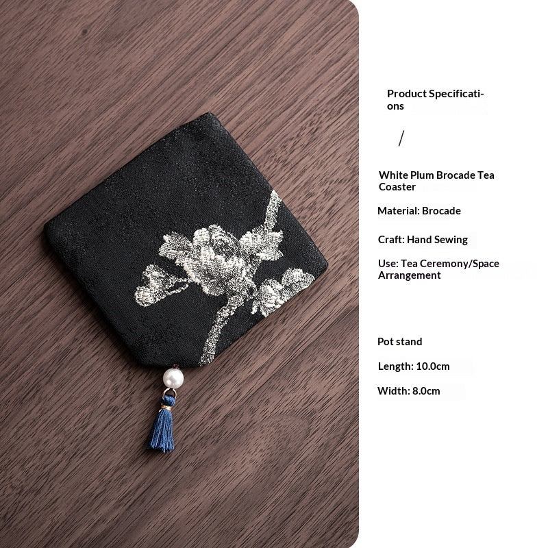 Handmade Chinese Brocade Tea Coaster