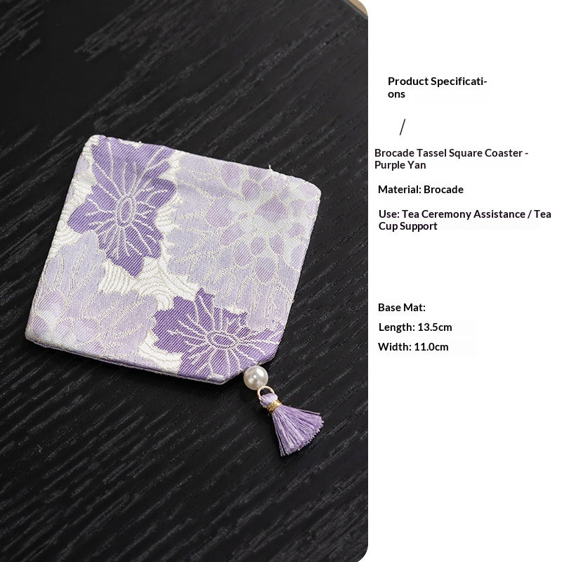 Handmade Chinese Brocade Tea Coaster